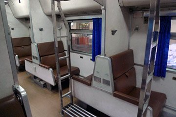 Older 2nd class sleeper, as used on the train from Bangkok to Nong Khai