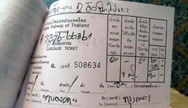 Train luggage ticket