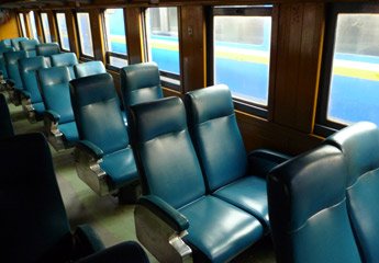 2nd class non-air-con seats on a Thai train
