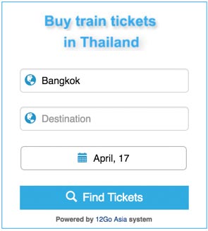 Buy Thai train tickets from 12go.asia