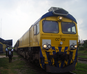 The Ntsa Express train at Owendo