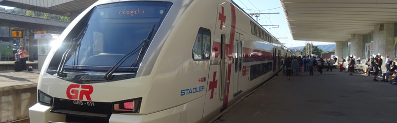 Stadler Kiss electric train from Tbilisi to Batumi
