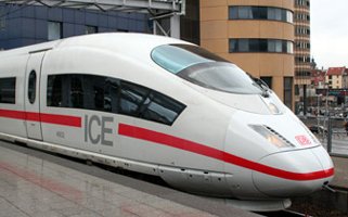 High-speed ICE3 train from Brussels to Frankfurt