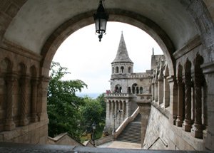 Fisherman's Bastion, Budapest.  It's easy to reach Budapest by train..!