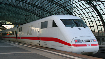 High-speed ICE train from Cologne to Berlin