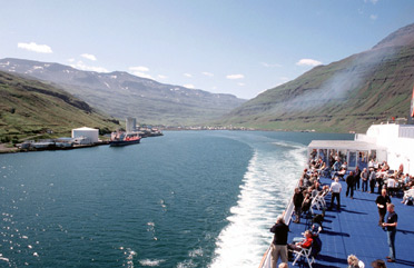 Leaving Iceland on the Smyri Line ferry 'Norrona'.