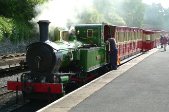 The Isle of Man Steam Railway, 09:50 to Pt Erin, at Douglas station