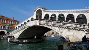 Take the train to Italy..!  The Rialto bridge, Venice...