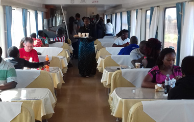 Buffet car on SGR Nairobi-Mombasa train