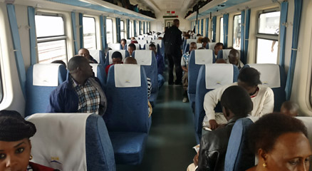 2nd class seats on the SGR train