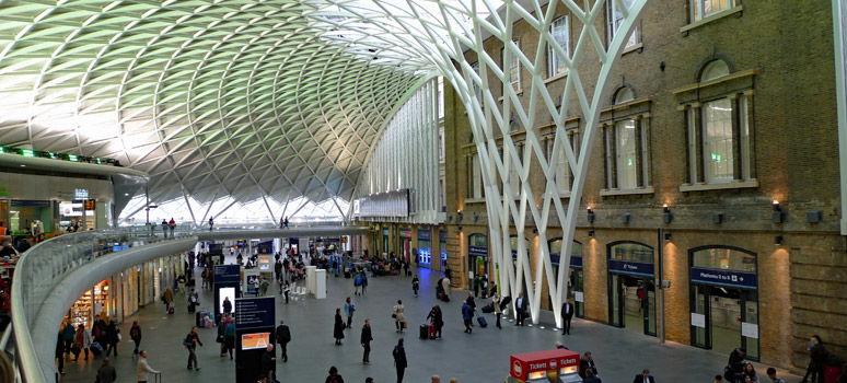 The new station concourse at Kings Cross