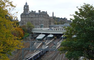 View of Edinburgh Waverley station