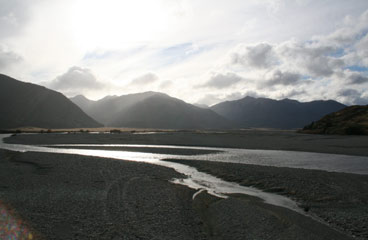 The view from New Zealand South island's TranzAlpine train