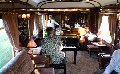 ...the bar car comes complete with a piano.