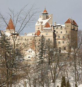 Castle Bran, Brasov, Romania.  Travel there by train!
