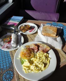 A cooked breakfast on the train!
