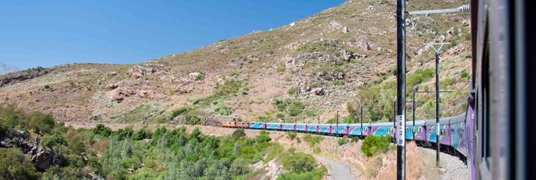 Shosholoza Meyl tourist class train from Cape Town to Johannesburg, on its way across South Africa!