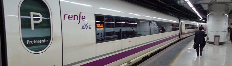 S103 AVE train from Madrid to Barcelona