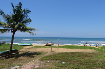 Beach seen from a Colombo-Galle train