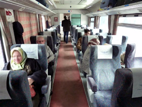1st class seats on the Aleppo-Damascus train