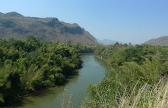 Scenery along the River Kwai between Kanchanaburi and Nam Tok