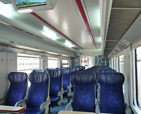 Inside the train from Izmir to Ephesus (Selcuk) & Pamukkale (Denizli)
