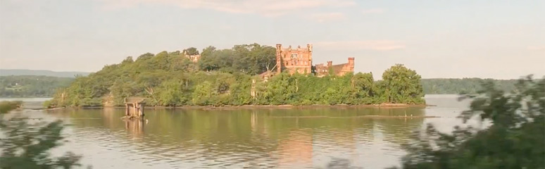 Bannerman's Island, seen from the New York to Chicago train.