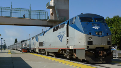The California Zephyr at the end of its run, at Emeryville