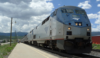 Amtrak's California Zephyr stops at Winter Park