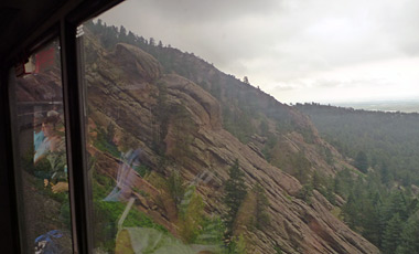 In the Rockies, the Zephyr passes through a series of tunnels carved from the rock.