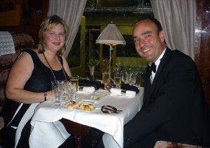 Dinner on the Venice Simplon Orient Express (Pullman car 'Audrey') in October 2008, then a night at the Ritz...