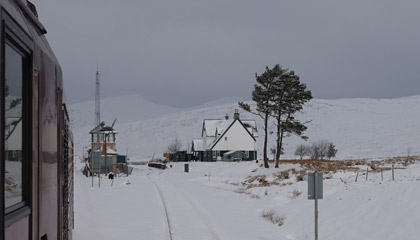 Approaching Corrour station