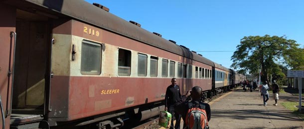 The Bulawayo to Vic Falls train at Victoria falls