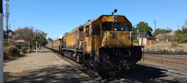 Locomotive of the Bulawayo to Vic Falls train