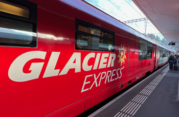 The Glacier Express at St Moritz