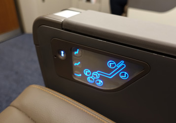 Business class seat controls