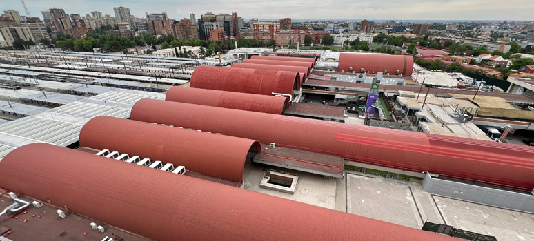 Madrid Chamartin overview from a nearby hotel