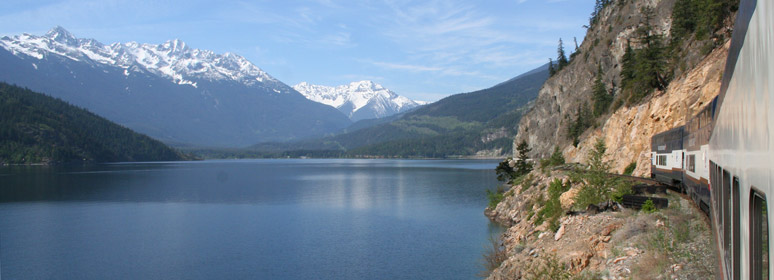 Rocky Mountaineer on Anderson Lake