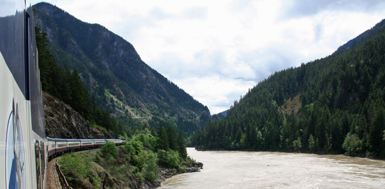 Rocky Mountaineer on the Fraser River