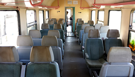Seats on an Albanian train
