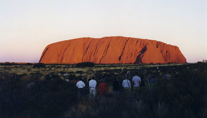 Ayer's Rock - Uluru.  Get there by train!