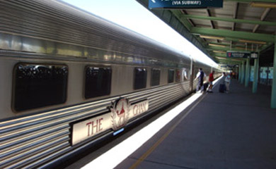 The Ghan from Adelaide to Alice Springs & Darwin:  Boarding Platinum Class