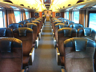 Seats on the 'Prospector' train to Kalgoorlie