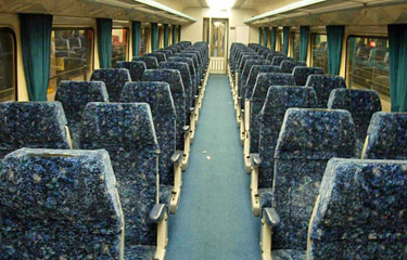 Economy class seats on CountryLink XPT train from Sydney to  Melbourne & Sydney to Brisbane