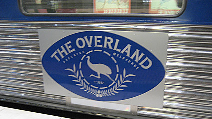 The 'Overland' train from Melbourne to Adelaide