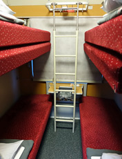4-berth couchettes on Nightjet train