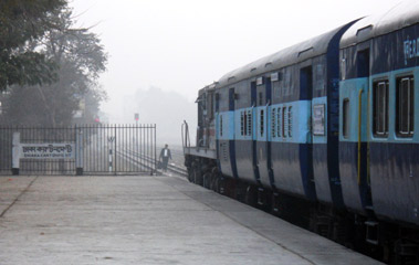 The Maitree Express about to leave Dhaka for Kolkata