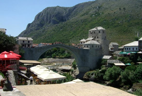 The bridge at Mostar, Bosnia