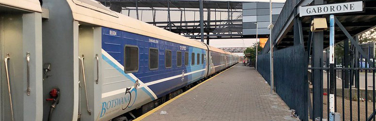 Exterior of Botswana's new Blue Train at Gaborone