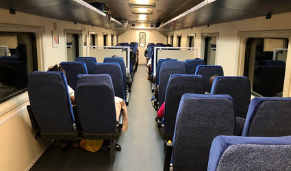 Standard class seats, Botswana train